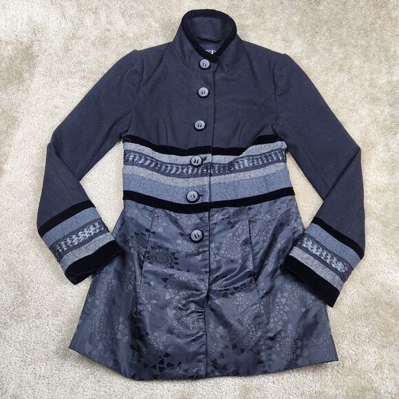 BKE Outerwear Wool Blend Tribal Cuffs Aztec Mid Size S Western
